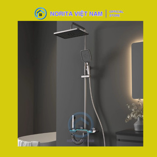 Cây sen tắm đứng cao cấp Norita N8 có hiển thị nhiệt độ và thời gian tắm viền full led chất liệu củ đồng BH 3 năm