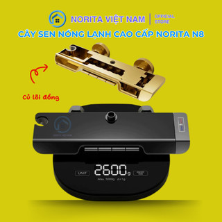 Cây sen tắm đứng cao cấp Norita N8 có hiển thị nhiệt độ và thời gian tắm viền full led chất liệu củ đồng BH 3 năm