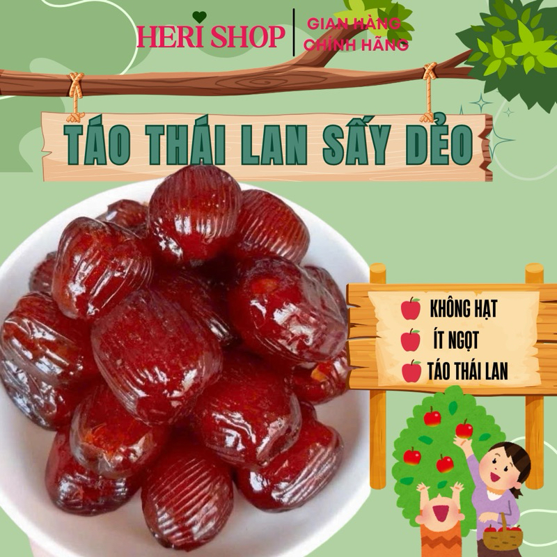 1kg-TÁO THÁI LAN (SIZE TO) SẤY DẺO ĐÃ TÁCH HẠT  - Heri Shop