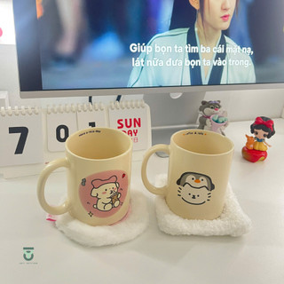 Tấm Lót Ly Bông Mềm Mại, Dễ Thương, Trang trí bàn học_Joy Office