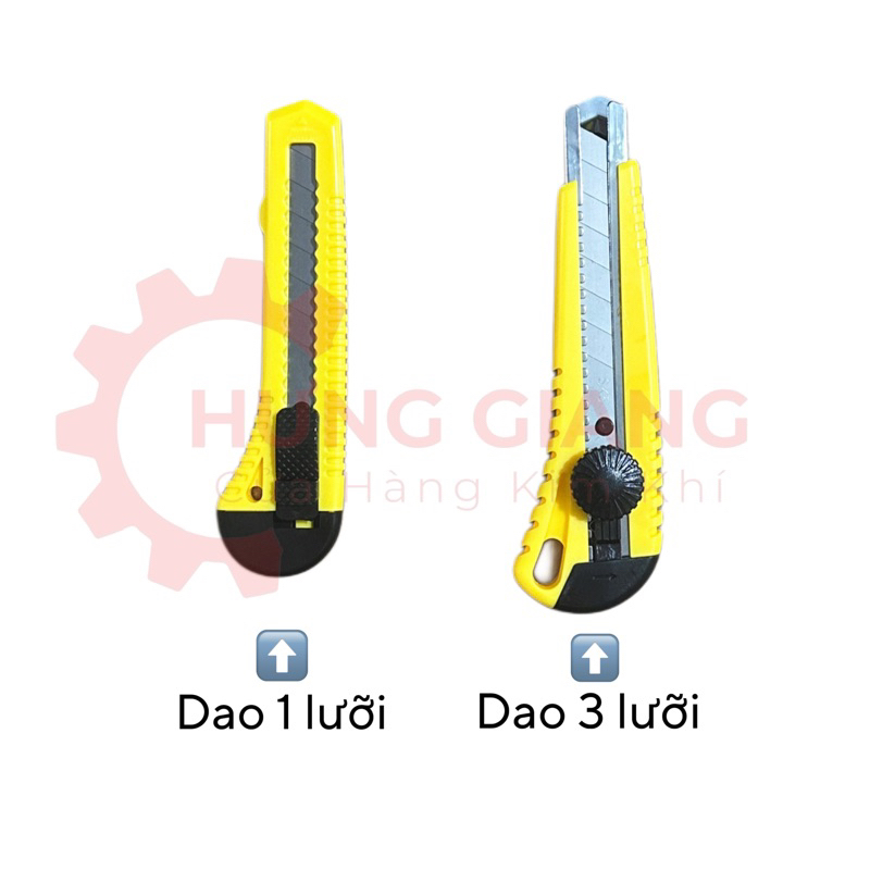 Dao Dọc Giấy Lớn MARLIN 3 Lưỡi 18mm Có Chốt Khoá Tự Động Dày Dặn