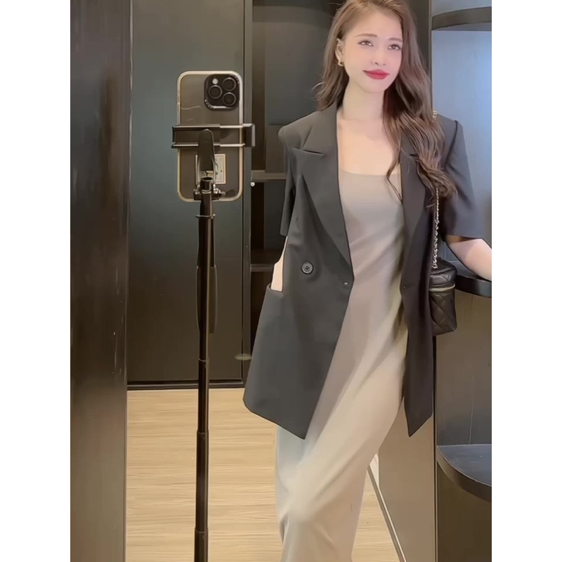 Váy thun 2 dây to ôm body dáng dài basic Đầm nữ ba lỗ xòe đi chơi mặc nhà chất thun gân trẻ trung ulzzang T613G