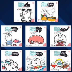 Sách Ehon Kĩ Năng Sống Miu Miu Tự Lập Phần 1 - Song ngữ Anh - Việt (1-6 tuổi - 8 cuốn lẻ tùy chọn)
