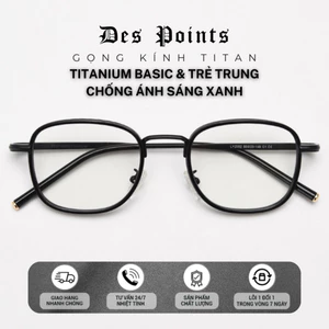 Mắt kính nữ gọng kính hợp kim Titan độ bền cao họa tiết phong cách cổ điển, phù hợp nhiều gương mặt