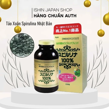 Tảo Xoắn Spirulina Nhật Bản Hộp 2200 Viên Tảo tem đỏ
