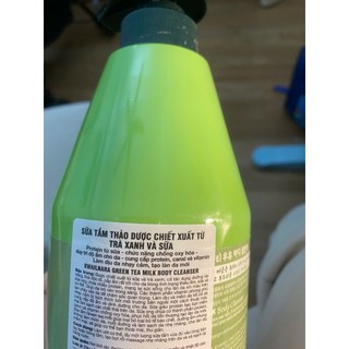 Sữa tắm trà xanh và tinh chất sữa ong chúa Kwailnara green tea Body Cleanser 560g