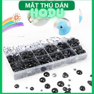 Mắt thú nhiều size 3mm-14mm, phụ kiện đan móc len milk