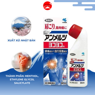 Lăn Giảm Đau Nhức Xương Khớp Kobayashi Yokoyoko Giảm Đau Vai Gáy Đầu Gối Chân Tay 80ml