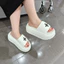 Dép Bánh Mì Quai Ngang Nữ, Dép Bánh Mì Độn Đế 7cm phối hoa nhẹ nhàng, Đế Mền Êm Nhẹ tôn dáng của nhà jerystore