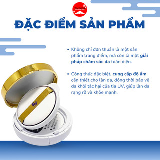 Phấn Nước Trang Điểm Kiềm Dầu Elle Vie Tế Bào Gốc W UV SPF30 Che Khuyết Điểm Chống Nắng Dưỡng Ẩm 15g