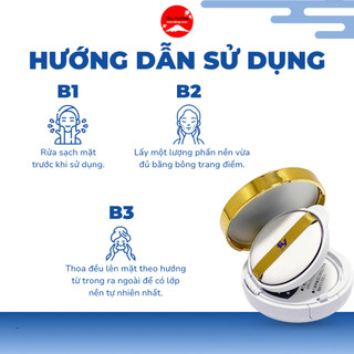 Phấn Nước Trang Điểm Kiềm Dầu Elle Vie Tế Bào Gốc W UV SPF30 Che Khuyết Điểm Chống Nắng Dưỡng Ẩm 15g