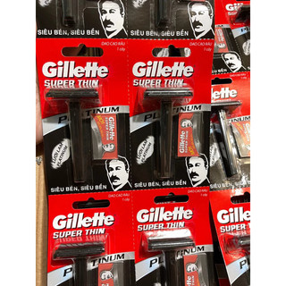Dao cạo Gillette cán đen lưỡi thay thế Dạo cạo râu Gillette Super Thin