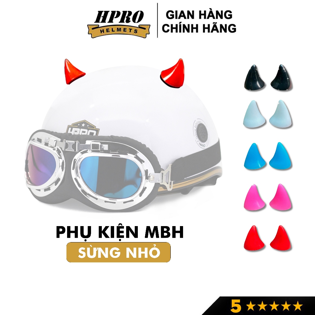 Ảnh Sừng quỷ nhỏ tinh nghịch gắn mũ bảo hiểm Hpro Helmet, cực xinh, độc lạ, nhiều màu cá tính, đáng yêu 1