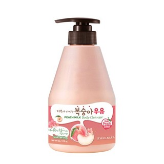 Sữa tắm và dưỡng thể sữa đào Kwailnara peach milk body 560g giúp dưỡng trắng,sáng da,sạch tế bàochết