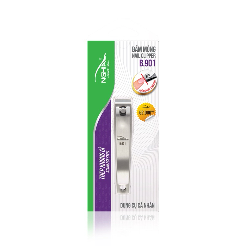 Bấm móng tay Kềm Nghĩa thép không gỉ lưỡi bằng loại to B.901
