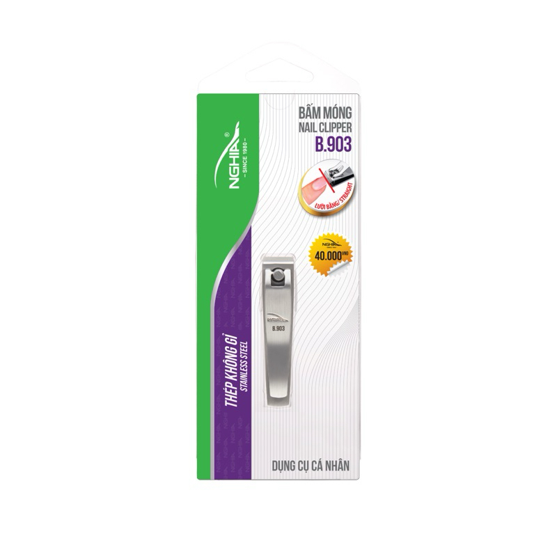 Bấm móng tay Kềm Nghĩa thép không gỉ lưỡi bằng loại to B.901