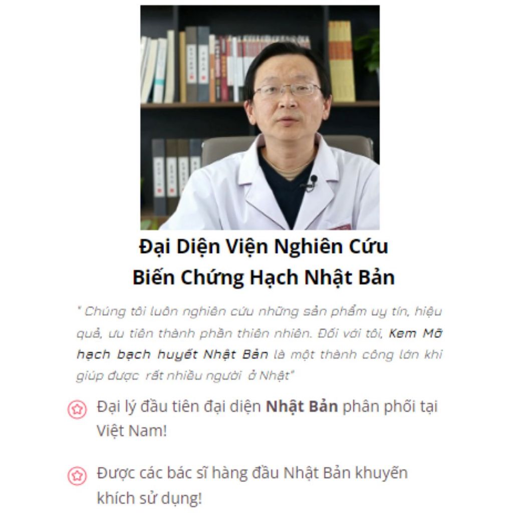 [Chính hãng] Kem tan hạch bạch huyết Nhật Bản 30g