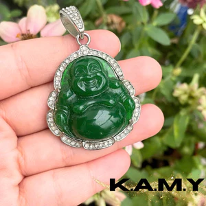 Mặt Dây Chuyền Phật Di Lặc Đính Đá May Mắn Tài Lộc - Trang Sức KAMY