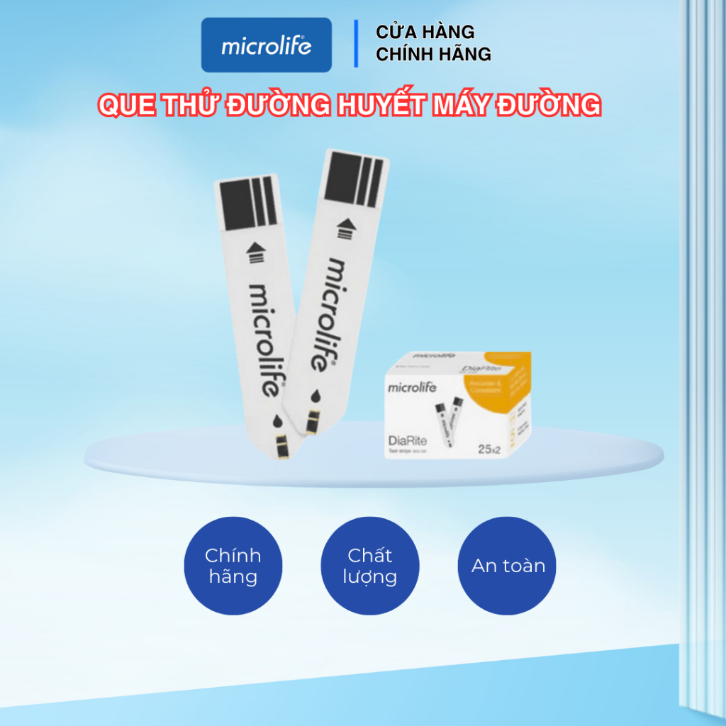 Que thử đường huyết MICROLIFE DiaRite Test (50 que date xa) Chính Hãng ...