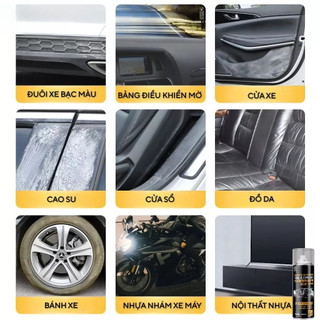 Dung Dịch Phục Hồi Nhựa Nhám Ô Tô Xe Máy, Vệ Sinh Nội Thất, Dưỡng & Đánh Bóng Nhựa Đen Bị Bạc Màu