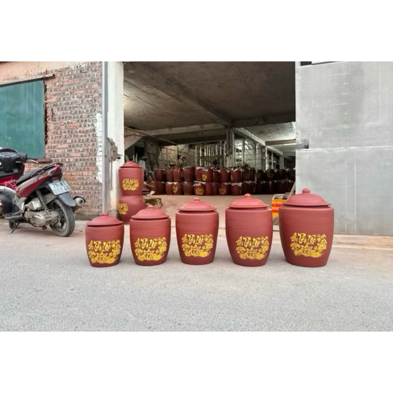 Hũ Đựng Gạo Tài Lộc, Chĩnh Gạo Tài Lộc, Chum Gốm Đựng Gạo Hút Phong Thuỷ Thủ Công Làng Nghề Bát Tràng