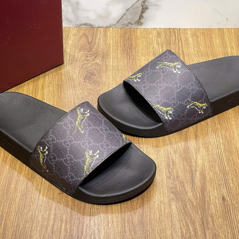 ⚡️[Hight Quality] Dép Lê Quai Ngang Gu11 Superem Slide Tiger - Điểm Nhấn Logo Phối Hổ Bay Cao Cấp Full Box Qccc Hottrend