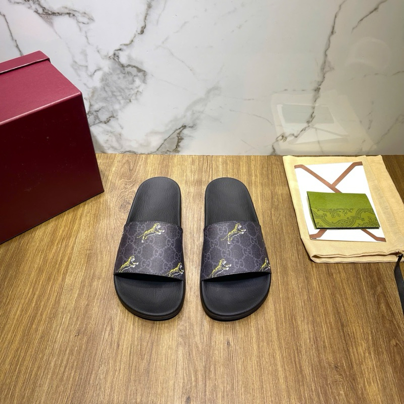 ⚡️[Hight Quality] Dép Lê Quai Ngang Gu11 Superem Slide Tiger - Điểm Nhấn Logo Phối Hổ Bay Cao Cấp Full Box Qccc Hottrend