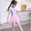 Đồ bơi 1 mảnh kính đáo dành cho bé gái phối dây kéo cực xinh váy có quần trong
