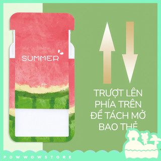 Bao Đựng Thẻ Nhân Viên Nhựa ABS Phong Cách Hoạ Tiết Summer Mùa Hè Melon Dưa Hấu Trái Cây Tươi Mát