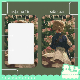 Bao Đựng Thẻ Nhân Viên Nhựa ABS Phong Cách Hoạ Tiết Nhân Vật Hoạt Hình Anime Manga Violet Evergarden Vườn Hoa Lãng Mạn