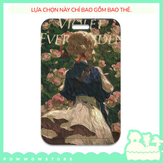 Bao Đựng Thẻ Nhân Viên Nhựa ABS Phong Cách Hoạ Tiết Nhân Vật Hoạt Hình Anime Manga Violet Evergarden Vườn Hoa Lãng Mạn