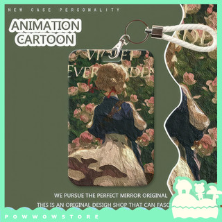 Bao Đựng Thẻ Nhân Viên Nhựa ABS Phong Cách Hoạ Tiết Nhân Vật Hoạt Hình Anime Manga Violet Evergarden Vườn Hoa Lãng Mạn