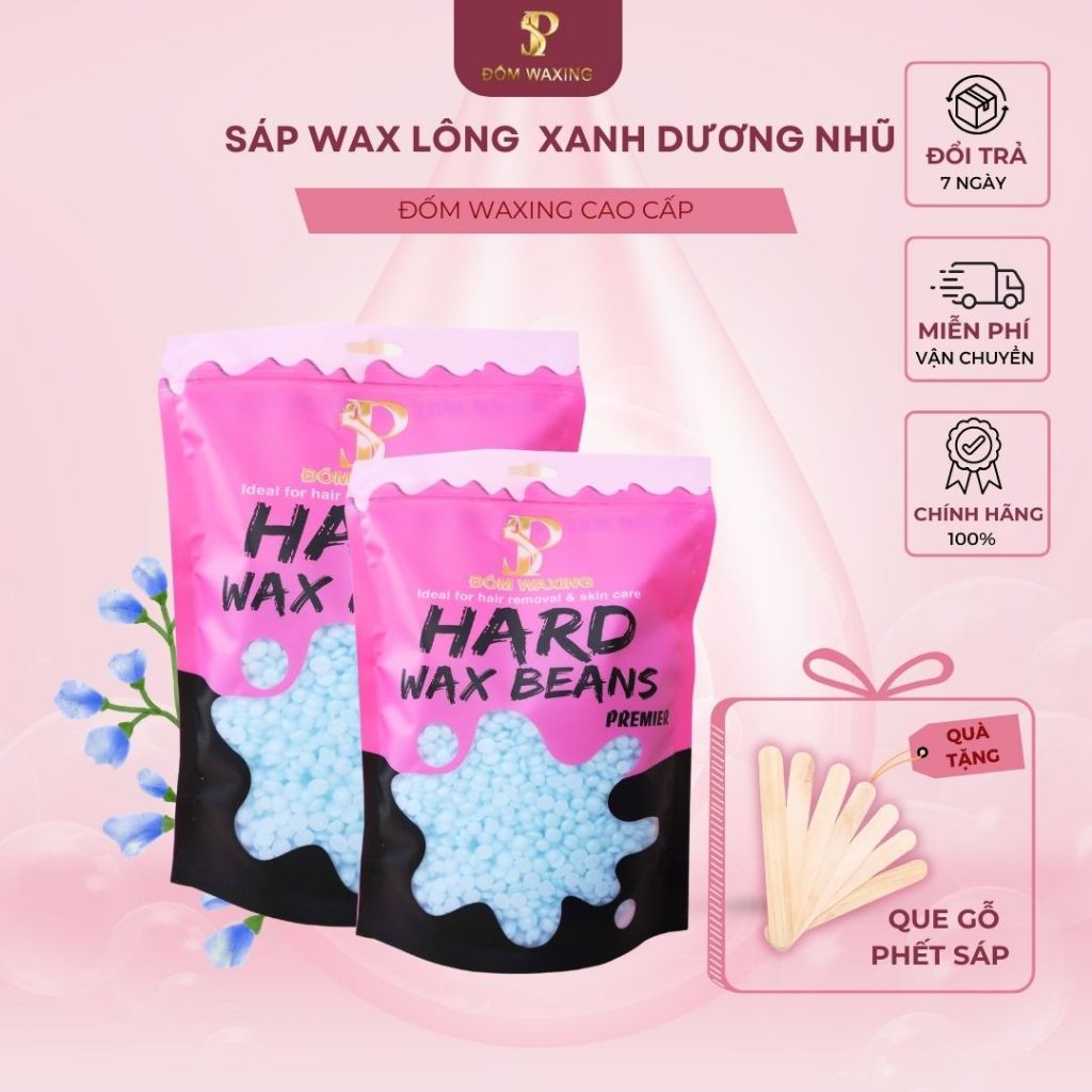 Sáp Wax Lông Premium Nhũ Xanh Dương Nhiều Dưỡng Chất Siêu Bám Lông Cao ...