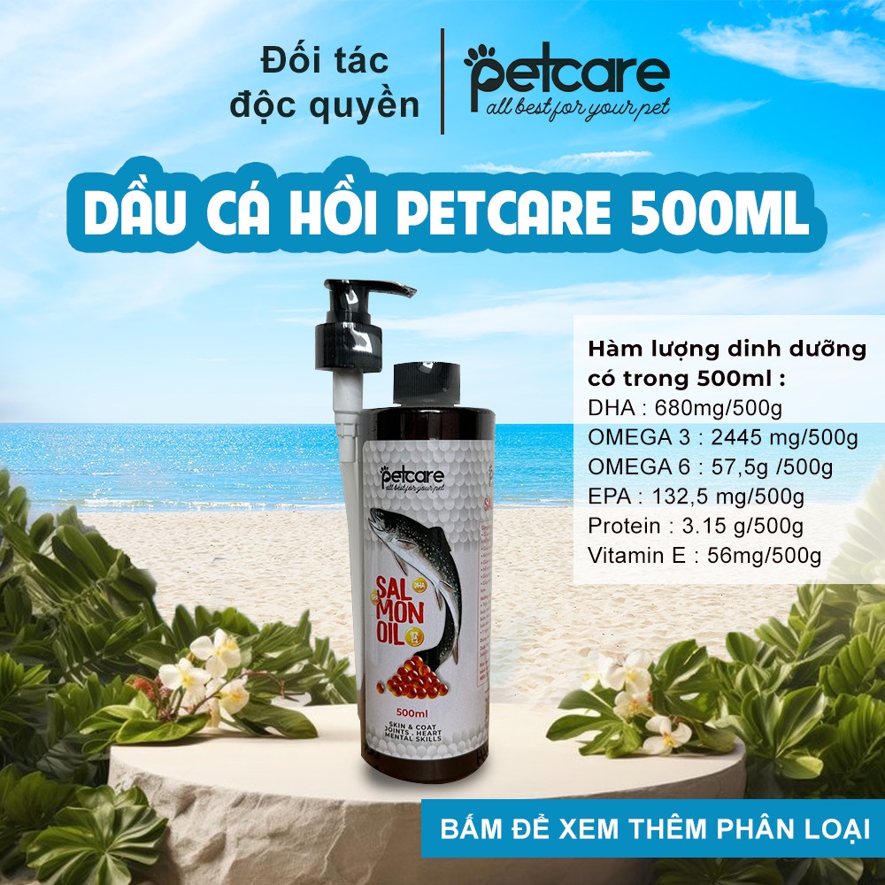 Dầu Cá Hồi PetCare 300ml,500ml,1000ml