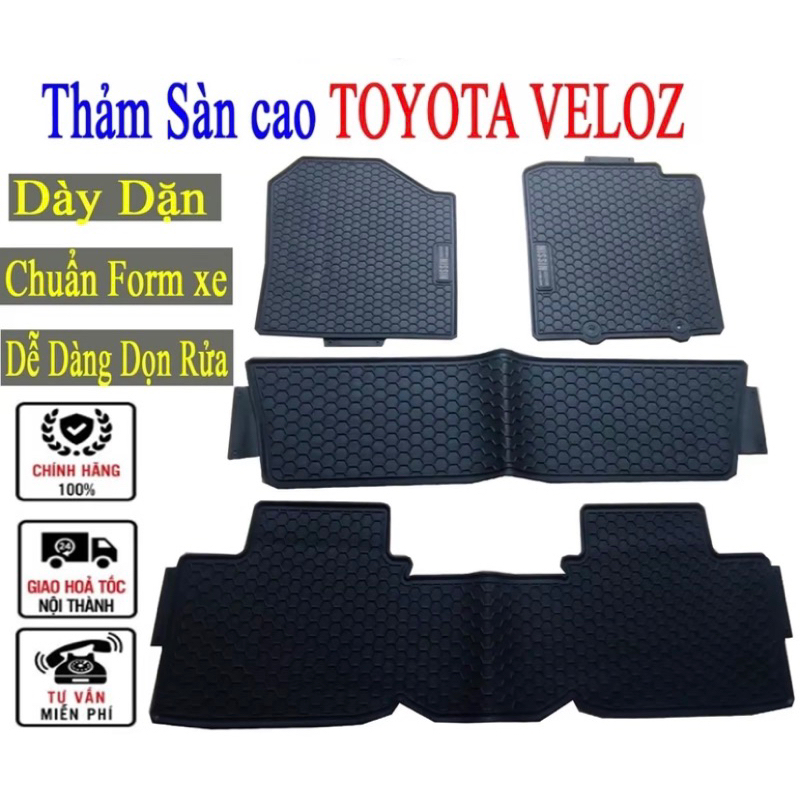 Thảm sàn, thảm lót sàn cao su xe Toyota Veloz 2022-2025 Hàng cao cấp