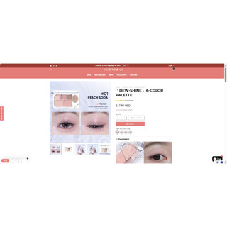 Judydoll Bảng phấn mắt sáu màu Mẫu mới 2025