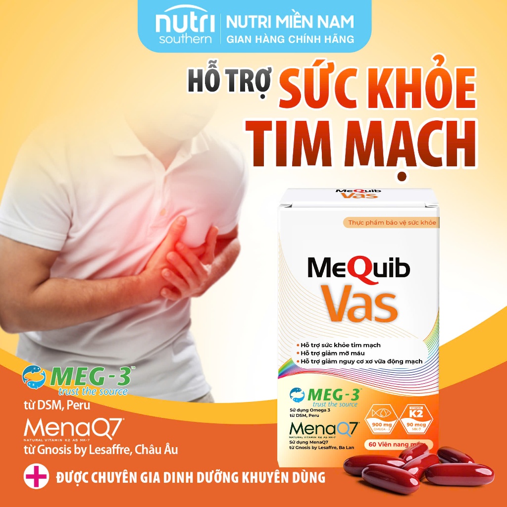 MEQUIB VAS – Hỗ Trợ Ngăn Lão Hóa Tim Mạch, Ngừa Xơ Vữa Động Mạch ...