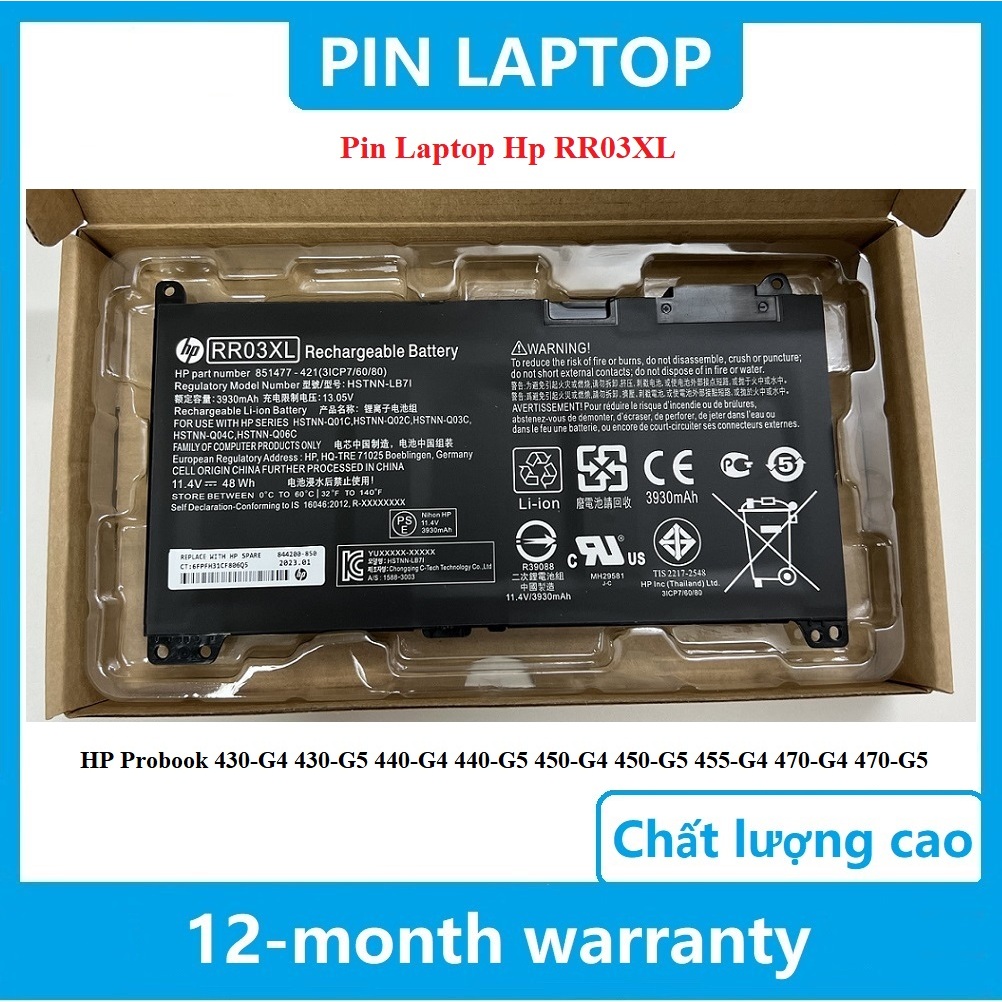 Pin laptop HP Probook 430 G4, 440 G4, 450 G4, 455 G4, 470 G4, 430 G5 ...