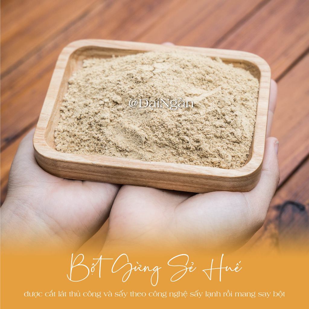 Bột gừng sẻ Huế không đường thu hoạch mùa xuân loại già không xơ nhiều bột- đóng hủ 50gr