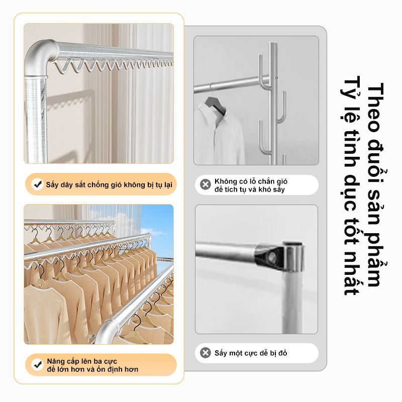 𝐎𝐥𝐢𝐟𝐞 Giá Treo Quần Áo Ống Thép Giày Dép Kệ Treo Quần Áo Cao Cấp  Sào Phơi Đồ Chắc Chắn Tiện Lợi