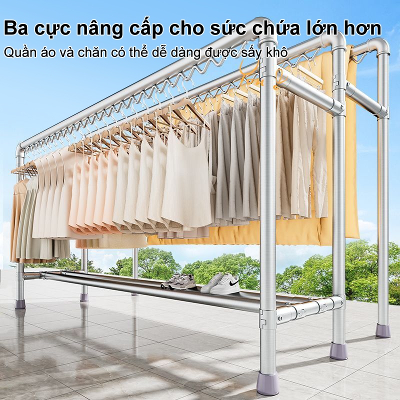 𝐎𝐥𝐢𝐟𝐞 Giá Treo Quần Áo Ống Thép Giày Dép Kệ Treo Quần Áo Cao Cấp  Sào Phơi Đồ Chắc Chắn Tiện Lợi