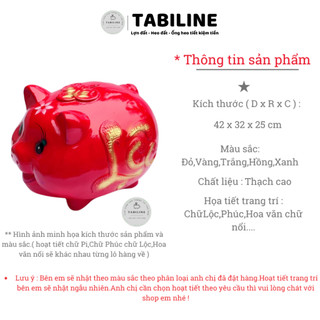 Heo đất ống tiết kiệm tiền lỗ ngang size max siêu to khổng lồ đẹp LD06 - TABILINE