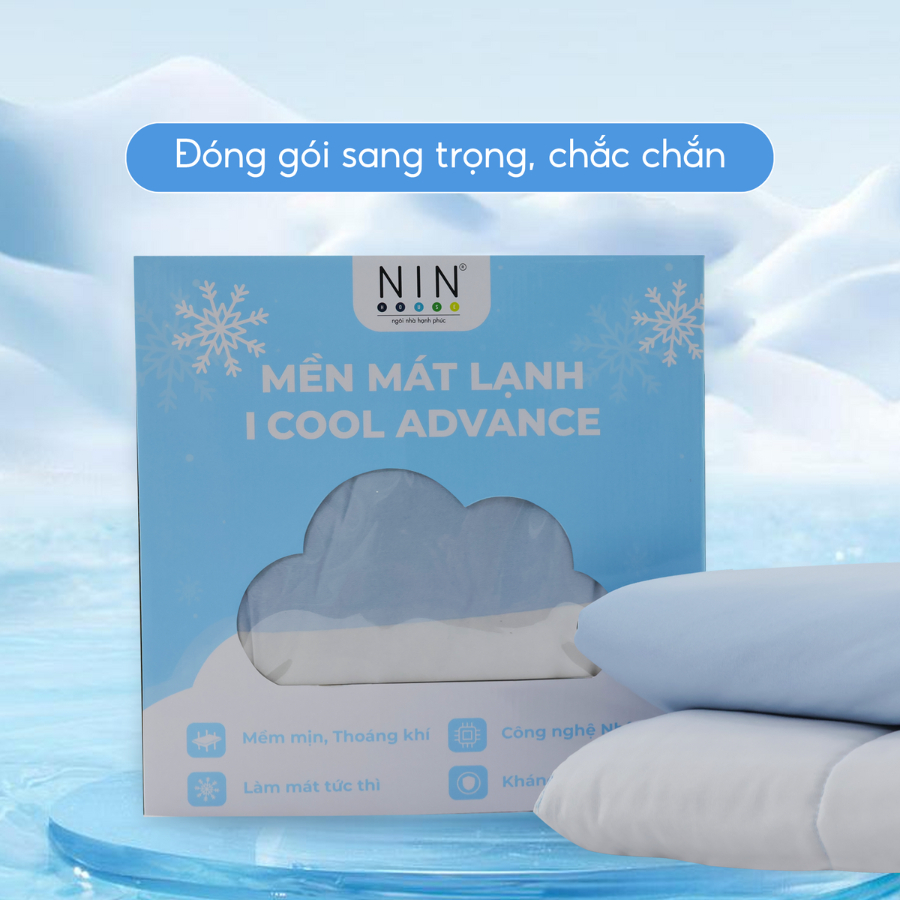 Ảnh Mền lạnh I Cool Advance NIN House NM8034 1m6x2m1 hoạ tiết chữ | Chăn chần cotton Ice Silk 2