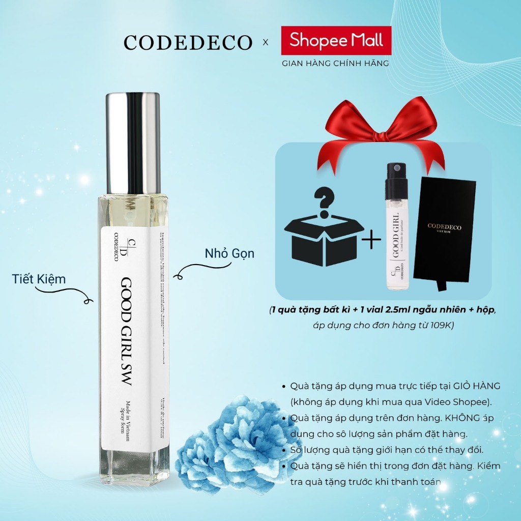 Ảnh Tinh dầu thơm CODEDECO Good Girl SW 10ml dạng xịt - Phiên Bản Ngọt Hơn 1