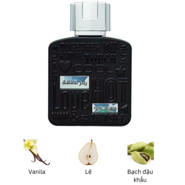 [Hỏa Tốc HCM] Nước hoa nam Lattafa Ramz Silver EDP 100ml
