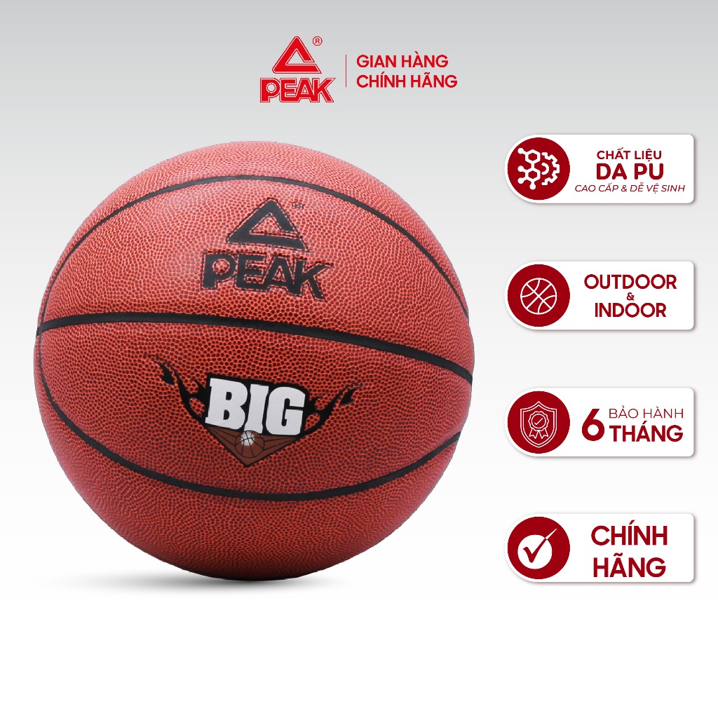 Bóng rổ da pu size 7 PEAK Q1224010 - Quả bóng rổ da outdoor, banh bóng ...
