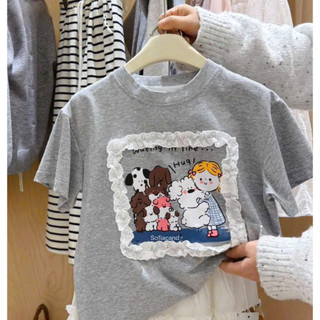 [B&G] Sét áo cotton+chân váy trắng dài tiểu thư cho bé gái từ 10-45kg(2-12 tuổi)