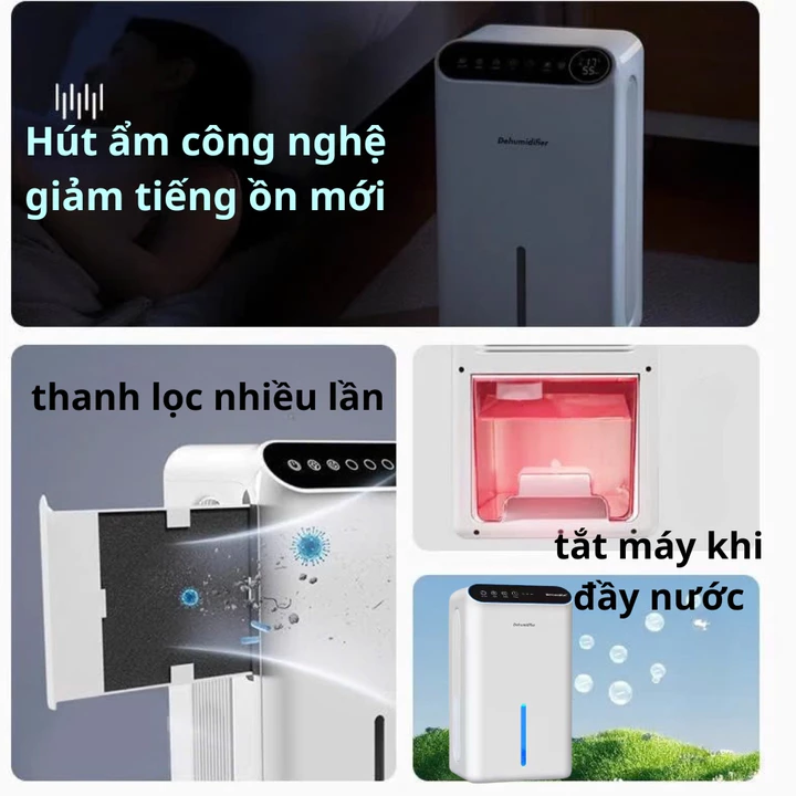 Máy hút ẩm kiêm lọc không khí diệt khuẩn công nghệ Đức - Thông Minh 2025 - Xử Lý Không Khí Ẩm Bụi – 6