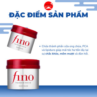 Kem Ủ Tóc Cao Cấp Fino Shiseido Phục Hồi Hư Tổn Nuôi Dưỡng Tóc Bóng Khoẻ Giảm Khô Xơ Gãy Rụng 230g