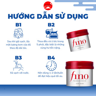 Kem Ủ Tóc Cao Cấp Fino Shiseido Phục Hồi Hư Tổn Nuôi Dưỡng Tóc Bóng Khoẻ Giảm Khô Xơ Gãy Rụng 230g